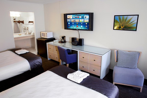 Modern Double Bed Room with Flatscreen TV